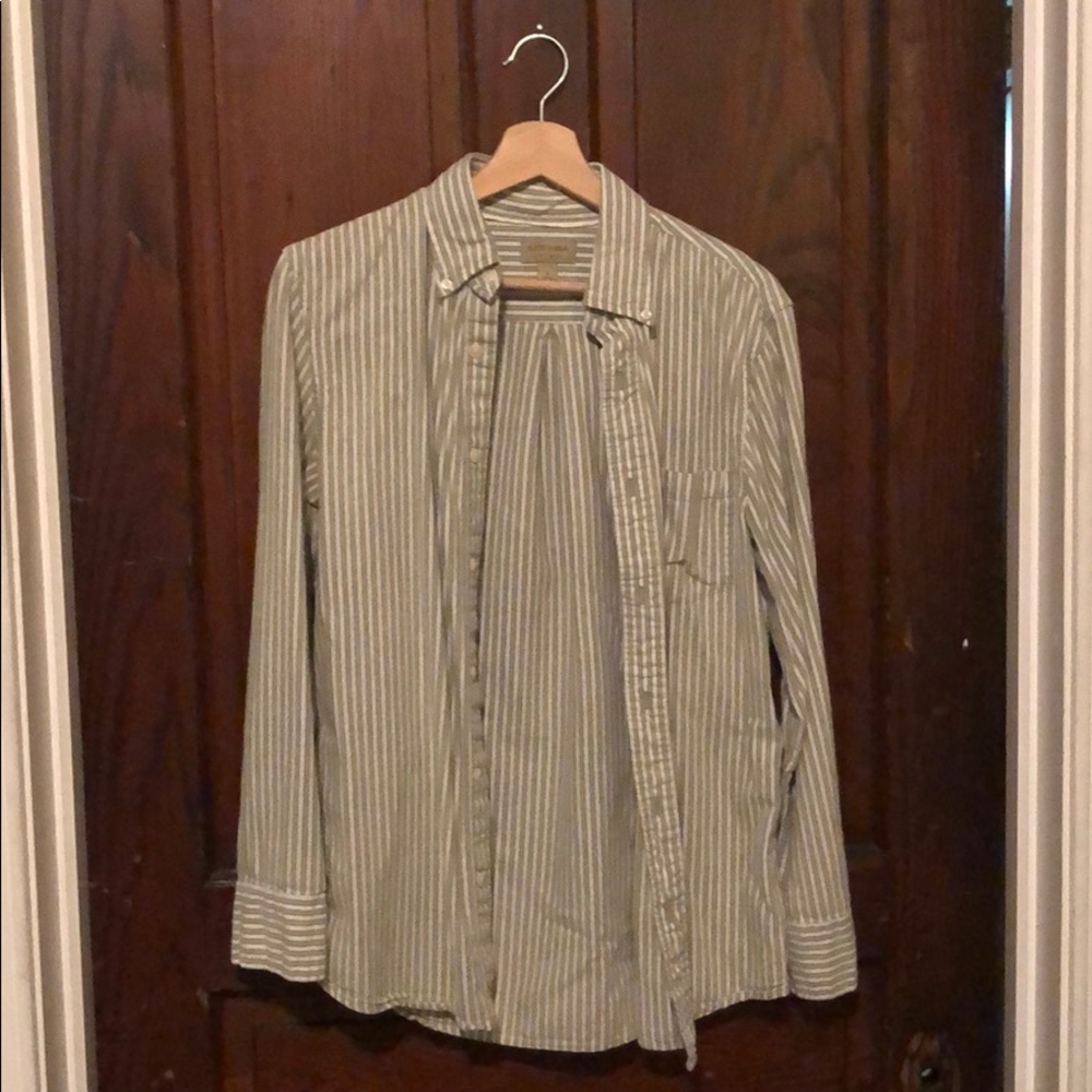 Striped Sage Oxford dress shirt